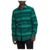 The North Face Arroyo Flannel Shirt Men'sstriped Long Sleeve Button-up Asm199 In Green