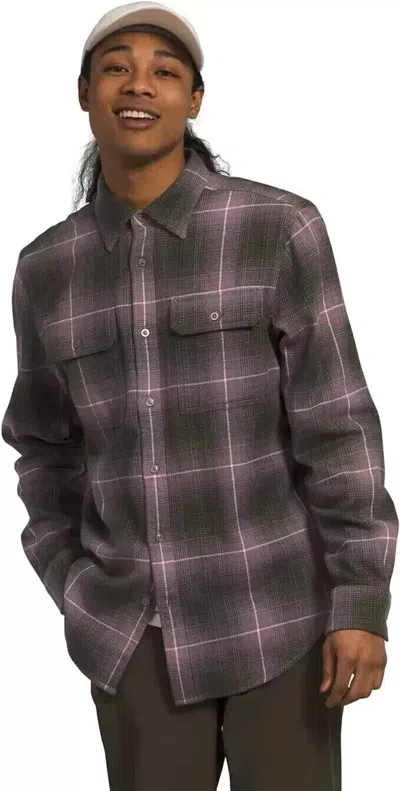 The North Face Arroyo Nf0a4qpjoz5 Shirts Men Fawn Gray Flannel Button Up Sgn1347 In Purple