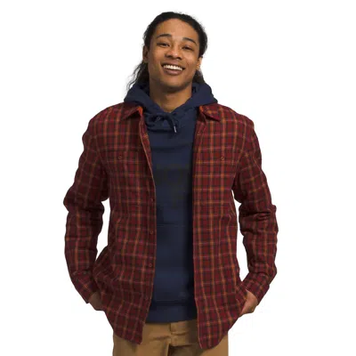 The North Face Arroyo Shirt Mens Brown Plaid Lightweight Flannel Collared Sgn793 In Pink