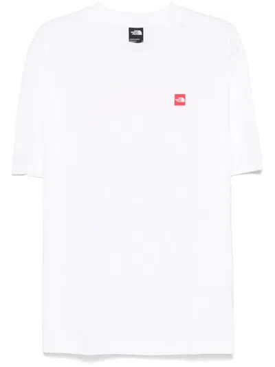 The North Face Mens White Dune Redbox Logo-patch Cotton T-shirt Xxl