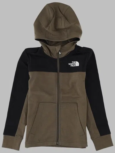 The North Face B Slacker Fleece Zip Hoodie For Boys In Green
