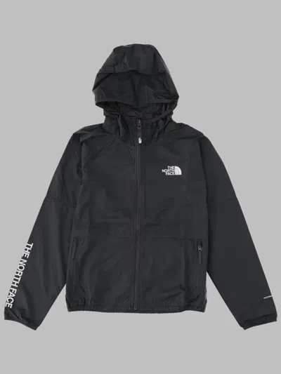 The North Face Boys Windwall Hooded Fleece-lined Hoodie In Gray
