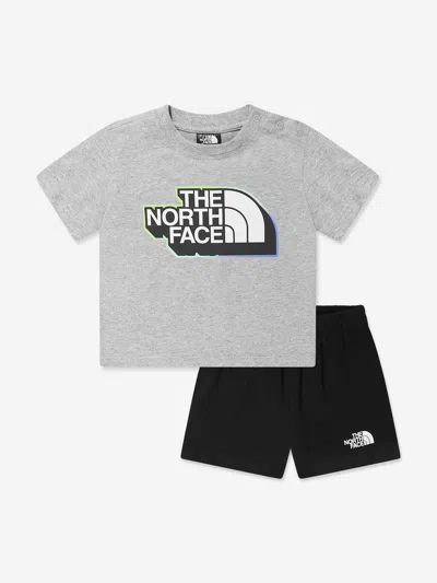 The North Face Babies' Logo-print Cotton Shorts Set In Multicoloured