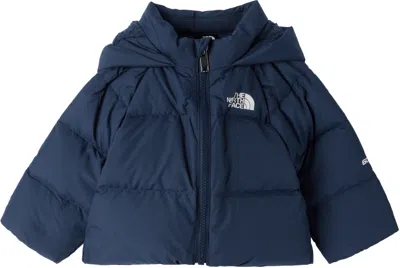 The North Face Baby Navy North Fleece-lined Down Jacket In Blue