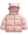 The North Face Baby North Down Fleece Lined Jacket In Pink Moss