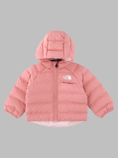 The North Face Baby Reversible Hooded Puppy Jacket For Girls In Pink