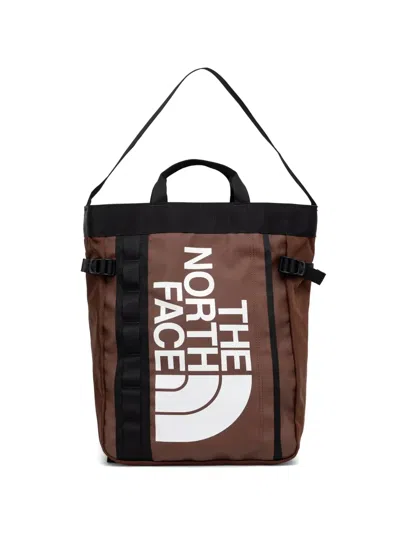 The North Face Base Camp Logo-print Panelled Backpack In Brown