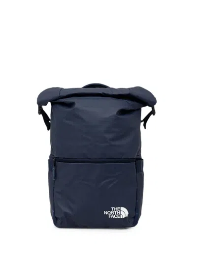 The North Face Base Camp Voyager Roll-top Logo-print Backpack In Blue