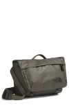 The North Face Base Camp Voyager Water Repellent Messenger Bag In New Taupe Green/tnf Black