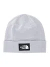 The North Face Melange Light Grey Stretch Polyester Blend Beanie Hat In Gray