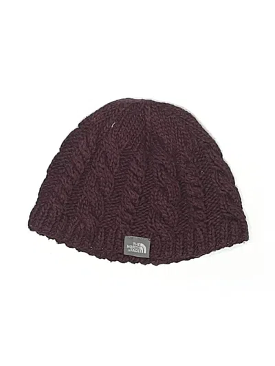 Pre-owned The North Face Beanie Hat In Burgundy