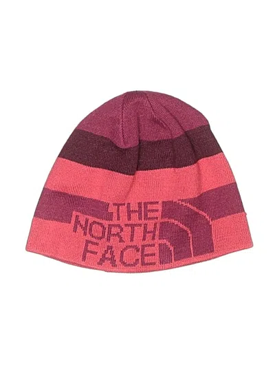 Pre-owned The North Face Beanie Hat In Burgundy