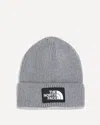 The North Face Logo-patch Beanie Hat In Gray