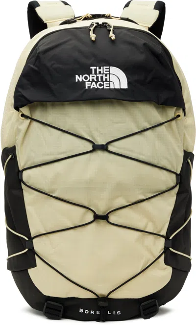 The North Face Beige & Black Borealis Backpack In Aqp Gravel/tnf Black