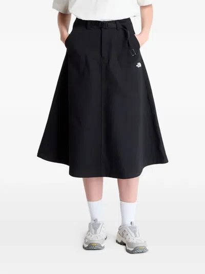 The North Face Belted A-line Mid Skirt In Black