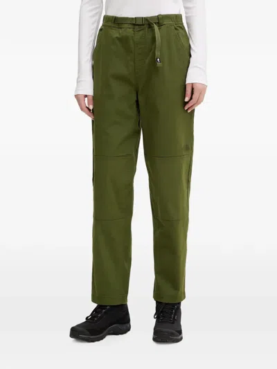 The North Face Belted Panelled Trousers In Green