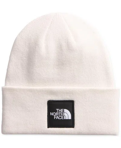 The North Face Big Box Beanie In White Dune
