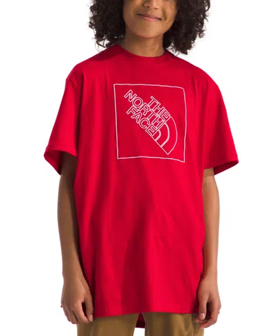 The North Face Kids' Big Boys Logo Graphic T-shirt In Tnf Red