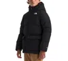 The North Face Big Boys North Quilted Fleece-lined Full-zip Hooded Short Down Parka In Tnf Black