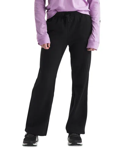 The North Face Kids' Big Girls Camp Fleece Wide-leg Pants In Tnf Black