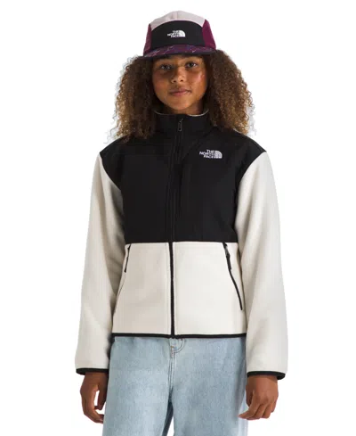 The North Face Big Girls Teen Denali Jacket In White Dune