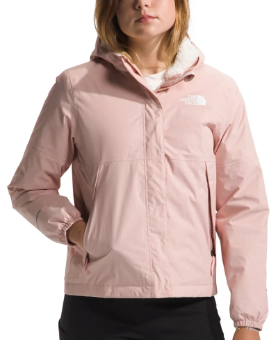 The North Face Kids' Big Girls Warm Antora Rain Jacket In Pink Moss