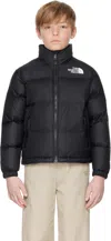 The North Face Big Kids Black 1996 Retro Nuptse Down Jacket In Kx7 Tnf Black/tnf Bl