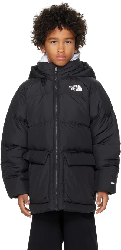 The North Face Big Kids Black North Fleece-lined Short Down Parka