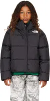 THE NORTH FACE BIG KIDS BLACK NORTH HOODED DOWN JACKET