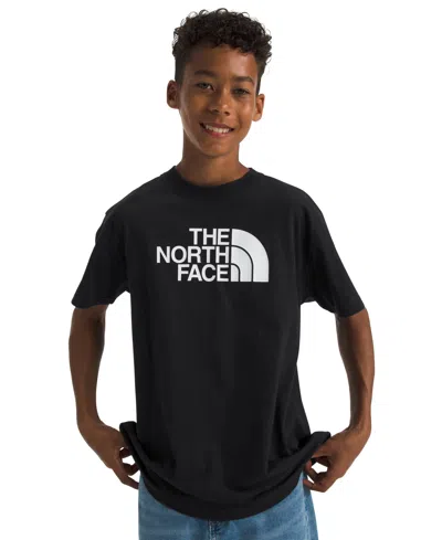 The North Face Big Kids Half Dome Logo T-shirt In Tnf Black,tnf White