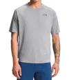 THE NORTH FACE BIG PINE SHORT SLEEVE CREW TOP IN MELD GREY HEATHER