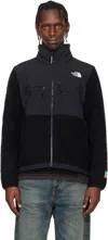 The North Face Teddy Fabric Zip Jacket With High Collar And Contrasting Details In Black