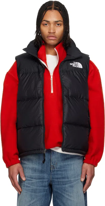 The North Face Black 1996 Retro Nuptse Down Vest In Red
