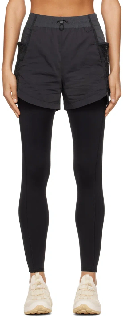 The North Face Black 2000 Mountain Light Wind Shorts In Kt0 Tnf Black/asphal