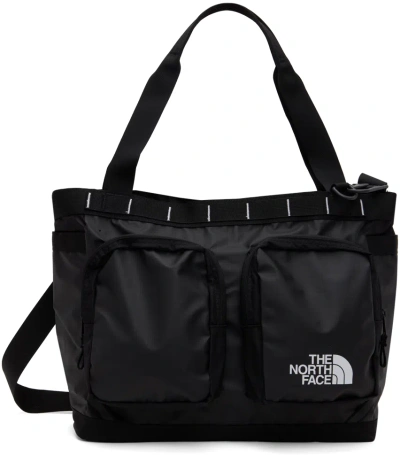 The North Face Black Base Camp Voyager Tote In Ky4 Tnf Black/tnf Wh