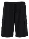 The North Face Cargo Shorts With Elastic Waistband And Side Pockets In Black
