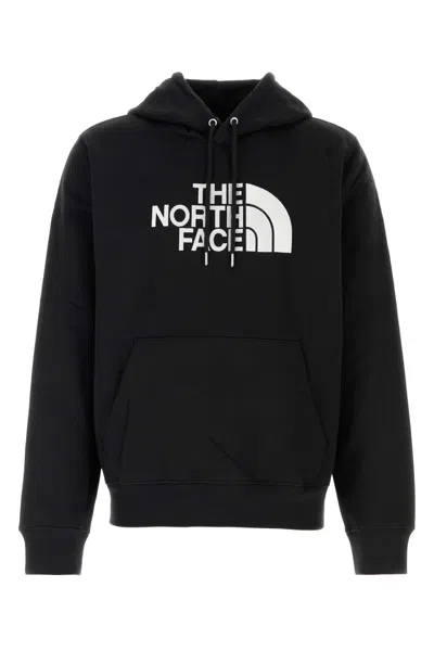 The North Face Black Cotton Blend Sweatshirt In Blue