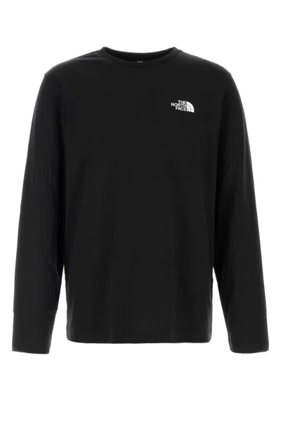 The North Face Black Cotton Blend T-shirt In Multi