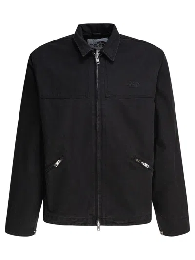 The North Face Black Cotton Jacket With Classic Collar