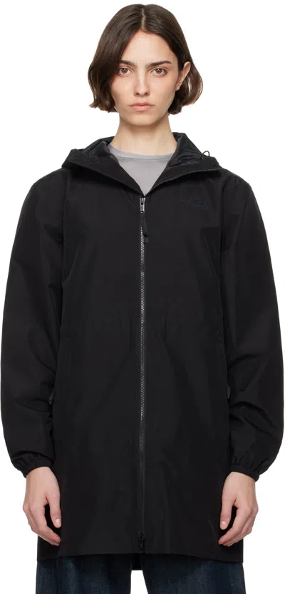 The North Face Black Daybreak Mid Rain Coat In Jk3 Tnf Black