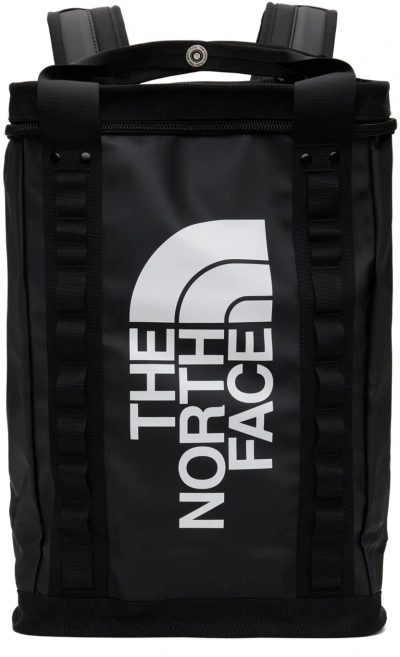 The North Face Black Explore Fusebox-l Backpack In Ky4 Tnf Blk-tnf Wht