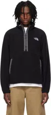 The North Face Black Fleeski 1/4 Zip Sweater In Tnf Black Kx7