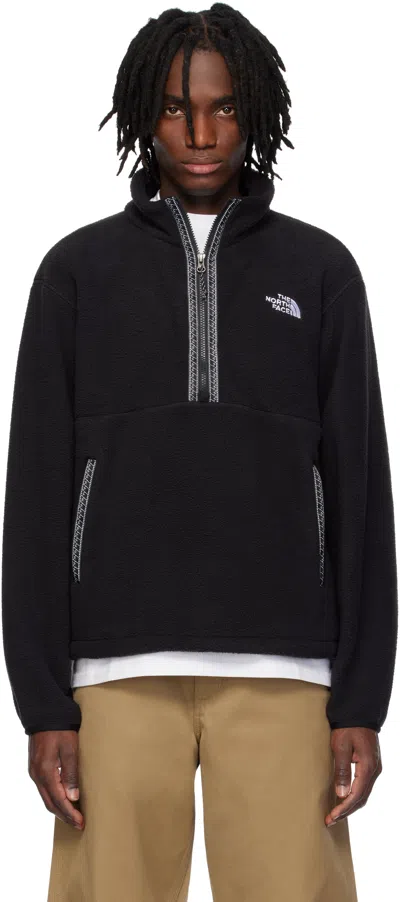 The North Face Black Fleeski 1/4 Zip Sweater In Tnf Black Kx7