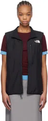 The North Face Black Higher Run Wind Vest In 4h0 Tnf Black-npf
