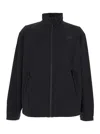 The North Face Black Jacket With High Neck And Embossed Logo On The Front In Tech Fabric Stretch Man In Black