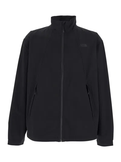 THE NORTH FACE BLACK JACKET WITH HIGH NECK AND EMBOSSED LOGO ON THE FRONT IN TECH FABRIC STRETCH MAN