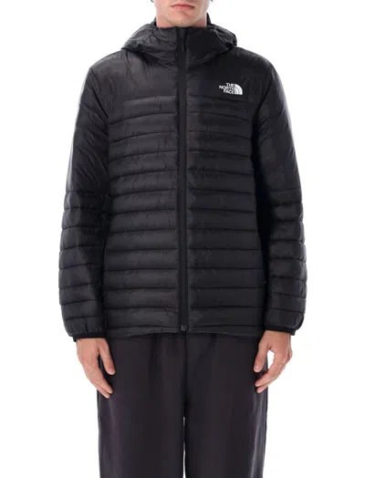 THE NORTH FACE BLACK LOGO HOODED PUFFER JACKET