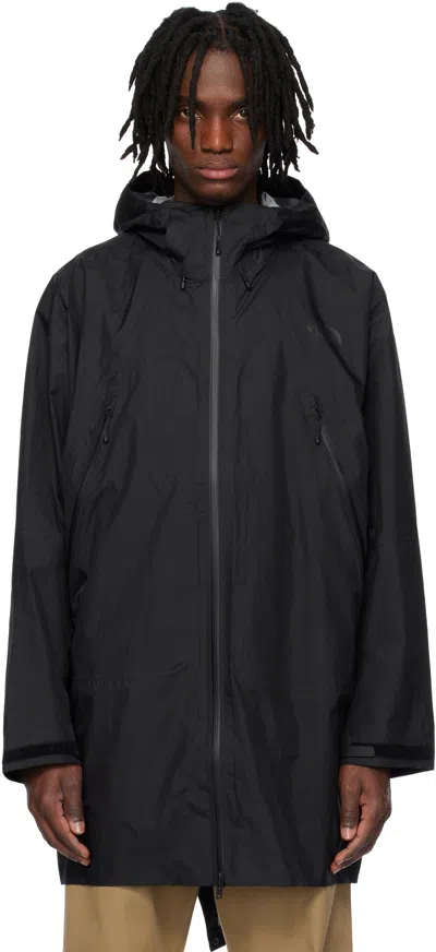 THE NORTH FACE BLACK PACKABLE LT RAIN COAT