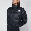 The North Face Quilted Down Coat With Detachable Hood And Adjustable Cuffs In Black