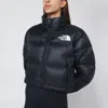 The North Face Black Padded Cropped Jacket In Black